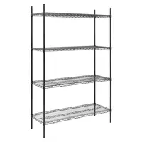 Stellingkast | 4 Legborden | Zwart | 1830x1220x460mm