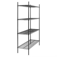 Shelving unit | 4 Shelves | Black | 1830x1220x460mm