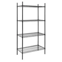 Shelving unit | 4 Shelves | Black | 1830 x 910 x 460 mm