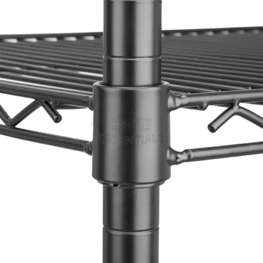 Stellingkast | 4 Legborden | Zwart | 1830 x 910 x 460 mm