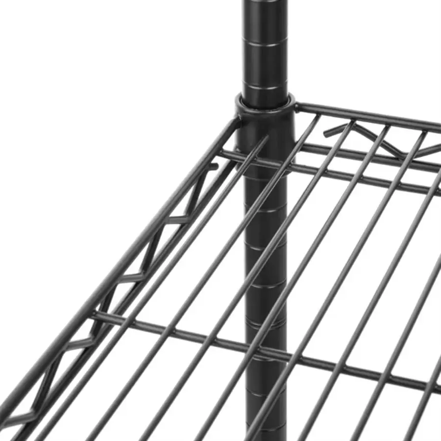Stellingkast | 4 Legborden | Zwart | 1830 x 910 x 460 mm