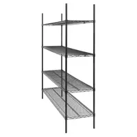 Stellingkast | 4 Legborden | Zwart | 1830x1820x460mm
