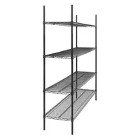 Shelving unit | 4 Shelves | Black | 1830x1820x460mm