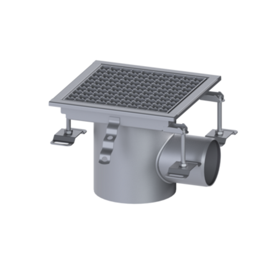 Afvoergoot RVS 14301 met Stankslot 30x30 Vuilvanger en Rooster Afvoercapaciteit ≥ 2,4 l/s