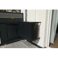 Cage de protection en aluminium pour unité extérieure | noire