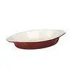 Plat à gratin ovale en fonte rouge 0,65 L – Compatible four et induction