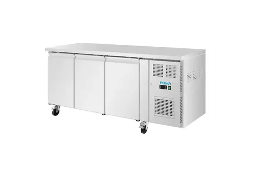  Polar Établi réfrigéré professionnel 3 portes 231 L – Acier inoxydable – Modèle étroit 