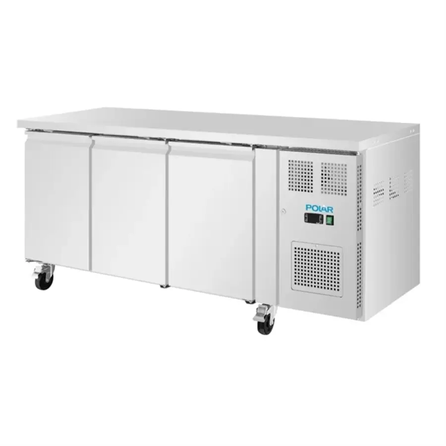 Professional Refrigerated Workbench 3 Doors 231L – Stainless Steel – Narrow Model