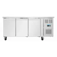 Établi réfrigéré professionnel 3 portes 231 L – Acier inoxydable – Modèle étroit