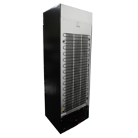 Beverage Refrigerator 1 Glass Door Black 400L with Light Box & LED Lighting