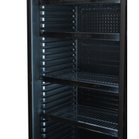 Drankenkoelkast 1 Glasdeur Zwart 400L met Lichtbak & LED-Verlichting