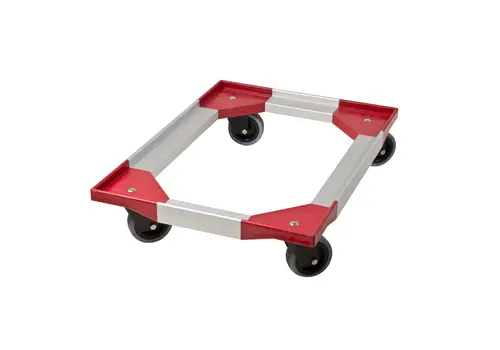  HorecaTraders Chariot de transport 60/40 avec roulettes pivotantes et capacité de charge jusqu'à 250 kg 