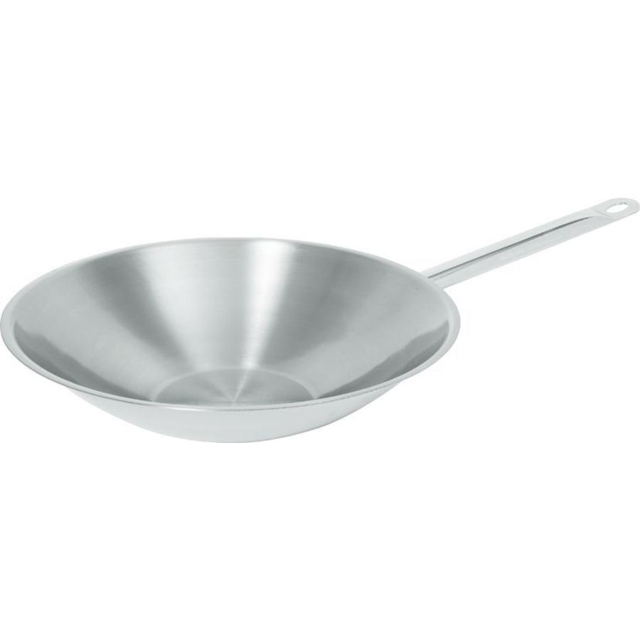 Wok pan stainless steel for all heat sources | 36cmØ