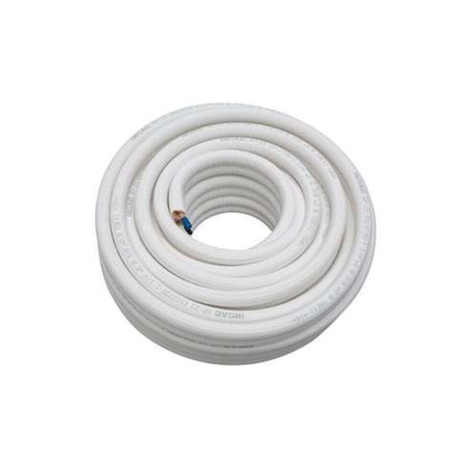 Isoliertes Kupferrohr 1/4" + 1/2" – 5-Meter-Rolle – Kupferrohr für Klimaanlagen – Brandschutzklasse BL-s1-d0
