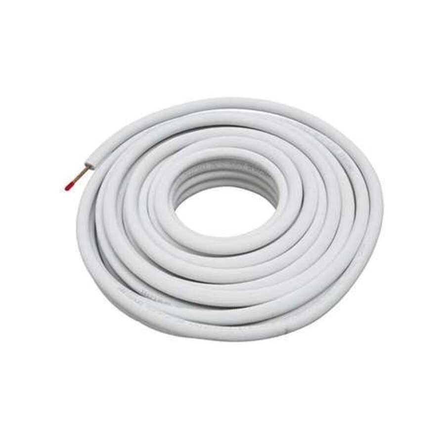 Tuyau en cuivre isolé 1/2" – Rouleau de 50 mètres – Tuyau en cuivre pour climatisation – Classe de résistance au feu BL-s1-d0