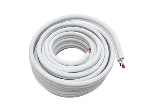  Inoac Tube en aluminium isolé 1/4 + 3/8 pouce – Rouleau de 30 mètres – Tube pour climatisation – Classe de résistance au feu BL-s1-d0 