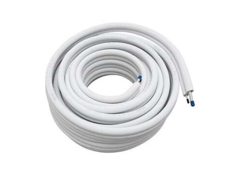  Inoac Tube en aluminium isolé 1/4 + 1/2 pouce – Rouleau de 30 mètres – Tube pour climatisation – Classe de résistance au feu BL-s1-d0 