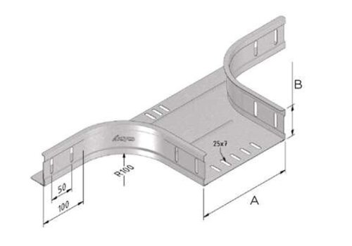  Trayco Kabelrinnenabzweig 60 x 100 mm Sendzimir – Kabelkanal-T-Stück 