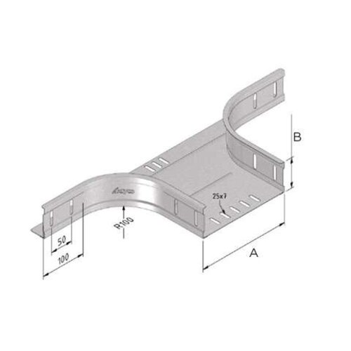  Trayco Cable tray branch 60 x 100 mm Sendzimir – cable duct T-piece 
