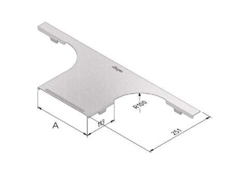  Trayco Kabelrinnenabdeckung Abzweigstück 100 mm Sendzimir – Kabelkanalabdeckung 