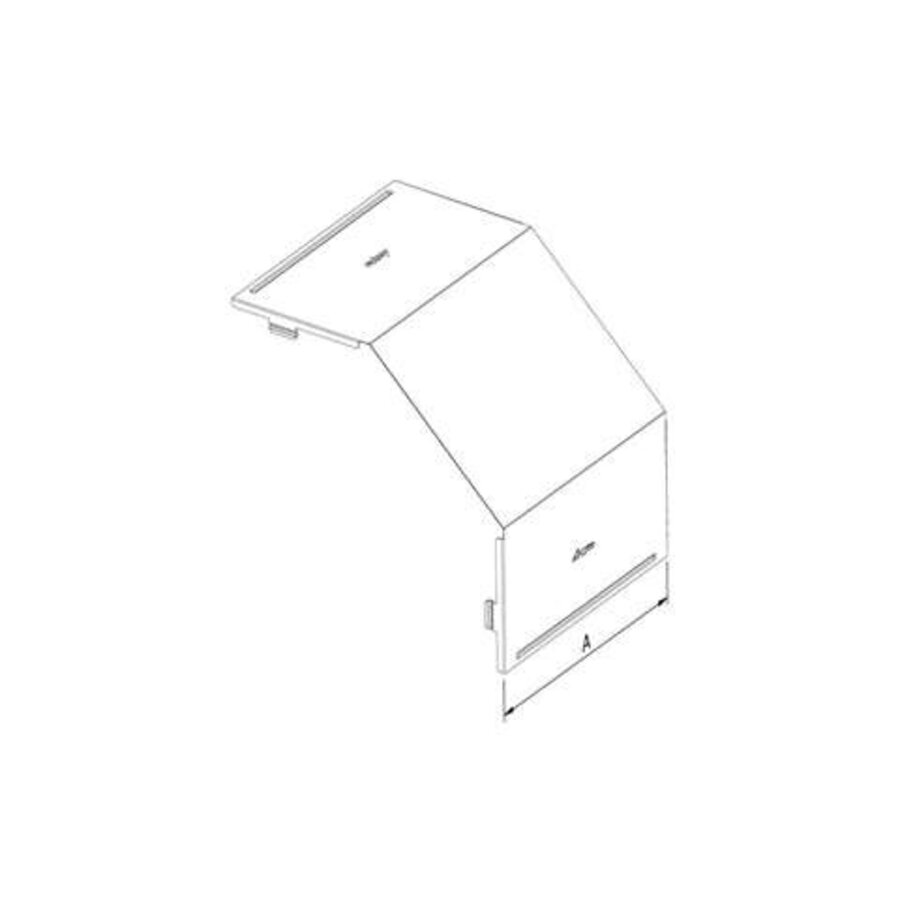Kabelbaan deksel valbocht 100mm - sendzimir verzinkt