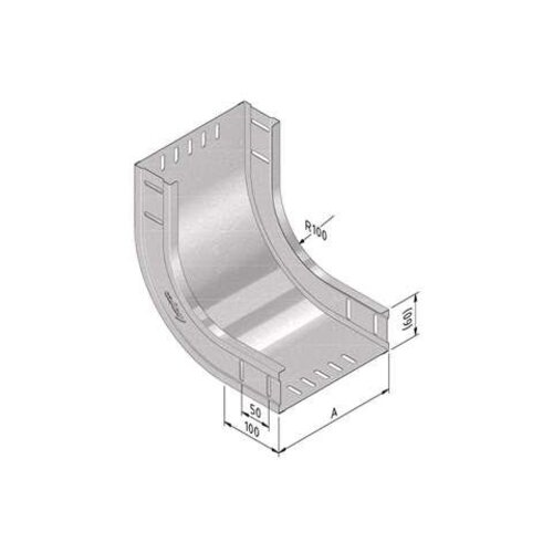  Trayco Cable car ascender bend 100mm - 90° - Sendzimir galvanized 
