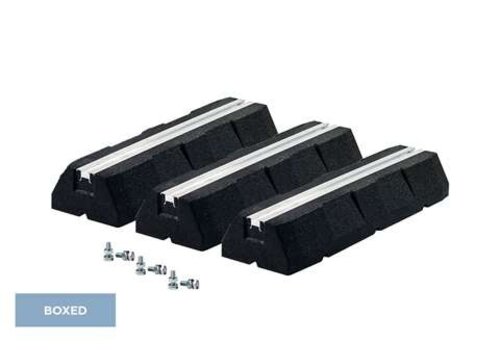  Big Foot Systems Gummi-Montageblöcke 600x130x95 mm mit M10-Anschlüssen, 3 Stück 
