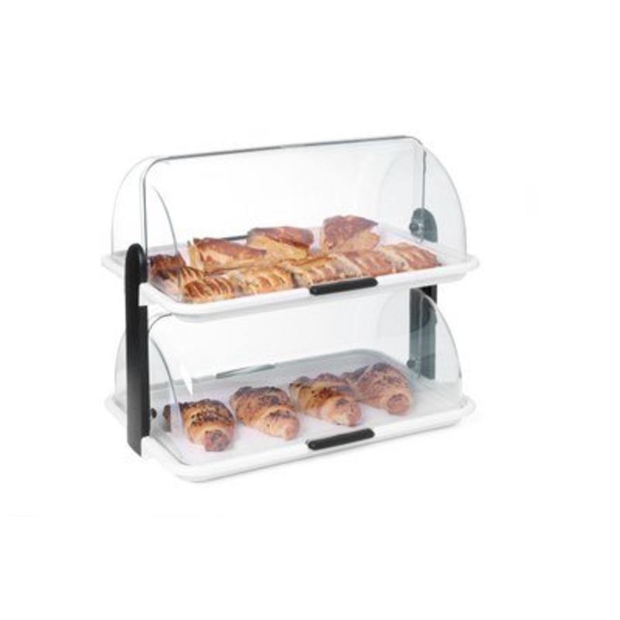 Doppelter Präsentationsvitrine Rolltop | 47x31cm