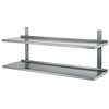 Hendi 2 Wall shelves | Stainless steel | 1400 x 355 mm