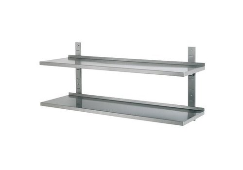  Hendi 2 Wall shelves | Stainless steel | 1400 x 355 mm 