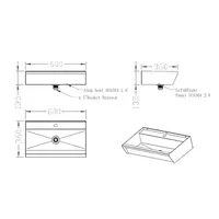 Edelstahlspüle – 1 Armatur – 600 x 360 x 135 mm