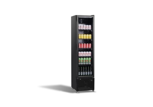  Combisteel Display Refrigerator - 1 Glass Door - 460x560x1915 mm - Black 