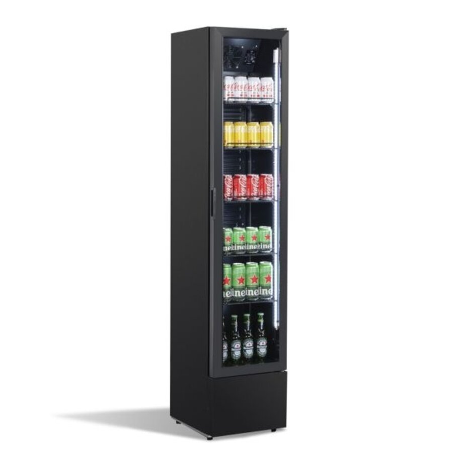 Display Refrigerator - 1 Glass Door - 390x470x1880 mm - Black
