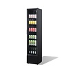 Kühlvitrine – 1 Glastür – 390 x 470 x 1880 mm – Schwarz