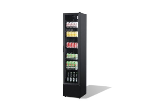  Combisteel Display Koelkast - 1 Glasdeur - 390x470x1880 mm - Zwart 