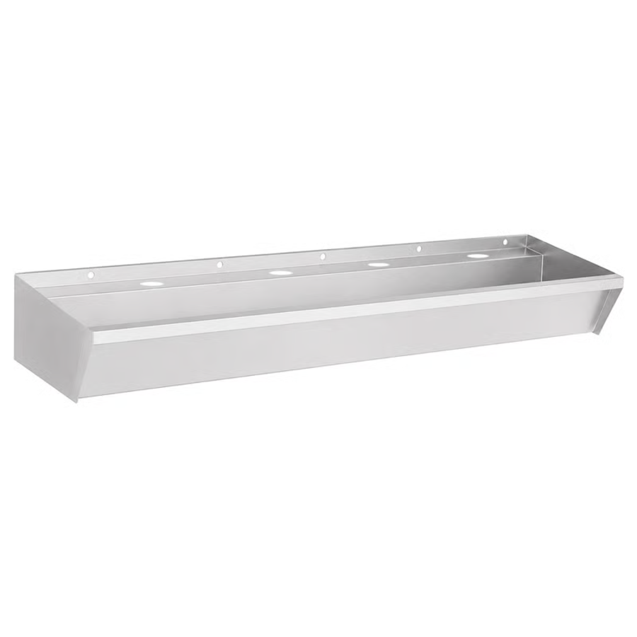Wasbak RVS - 4 Kranen - 1800x360x135 mm