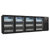 Bar-Kühler – 4 Glastüren – 636 Liter – Schwarz mit LED-Beleuchtung – 2542 x 520 x 860 mm