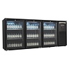 Combisteel Barkoeler - 3 Glasdeuren - 470 Liter - Zwart met LED-verlichting - 1988x520x860 mm