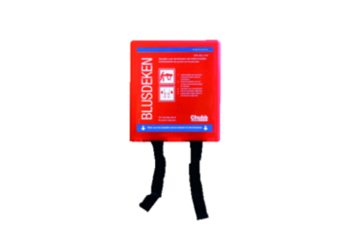  Chubb Ajax Couverture anti-feu 1,1 x 1,1 mètres avec support mural rouge – EN 1869 
