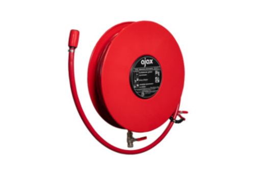  Chubb Ajax Dévidoir de tuyau d'incendie en acier inoxydable avec tuyau de 30 mètres et guide-tuyau – Ø 600 mm 