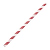 HorecaTraders Paper Straws | Red Striped | 250 Pieces | Compostable