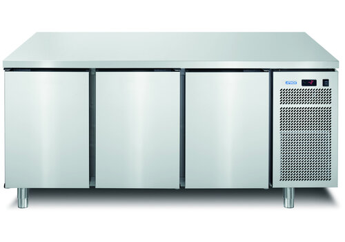  HorecaTraders Koelwerkbank | 3 Deuren | RVS | Geventileerd | 172x76x182cm 