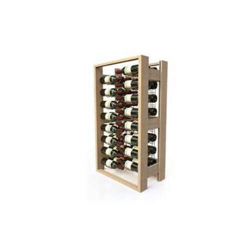  HorecaTraders Weinregal aus Holz | 16 verchromte Ablagen | Platz für 48 Flaschen | 630 x 360 x 1098 mm 