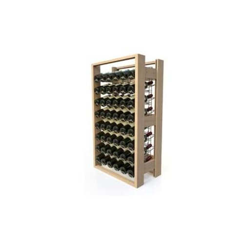  HorecaTraders Weinregal aus Holz | 16 verchromte Ablagen | Platz für 48 Flaschen | 630 x 360 x 1098 mm 