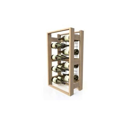  HorecaTraders Weinregal aus Holz | 8 verchromte Ebenen | 16 Magnumflaschen | 630 x 360 x 1098 mm 