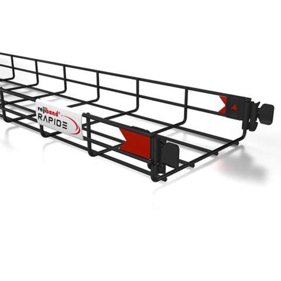 Chemin de fer 60x60 mm – 3 mètres – noir – Rapide C8