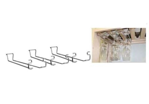  HorecaTraders Glazenhangers Set van 3 | Onderhangende Wijnglazenrails 
