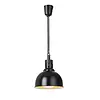 HorecaTraders Warmtelamp Hangend Dome | In Hoogte Verstelbaar Spiraalsnoer | 250W | Brons Koper
