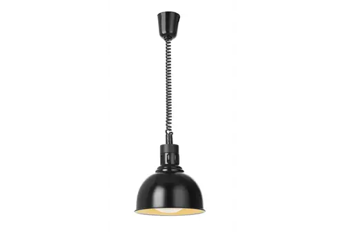  HorecaTraders Hängende Wärmelampe mit Kuppelform | Höhenverstellbares Spiralkabel | 250 W | Bronze-Kupfer 