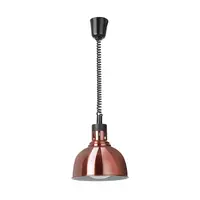 Hängende Wärmelampe mit Kuppelform | Höhenverstellbares Spiralkabel | 250 W | Bronze-Kupfer